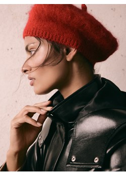 Reserved - Beret z wełną - czerwony ze sklepu Reserved w kategorii Berety damskie - zdjęcie 187294047