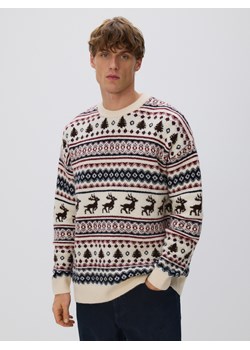 Reserved - Sweter ze świątecznym motywem - wielobarwny ze sklepu Reserved w kategorii Swetry męskie - zdjęcie 187294115