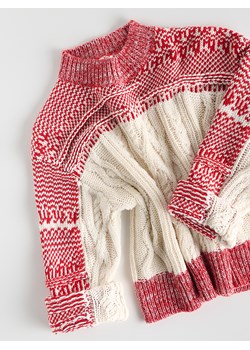 Reserved - Sweter z ozdobnym splotem - wielobarwny ze sklepu Reserved w kategorii Swetry damskie - zdjęcie 187294425