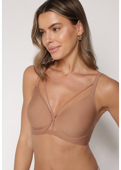 Brązowy Biustonosz z Ozdobnymi Paskami Zetessa - id: 401901 - marki born2be - 187294805 Brązowy Biustonosz z Ozdobnymi Paskami Zetessa ze sklepu born2be.pl w kategorii Biustonosze - zdjęcie 187294805