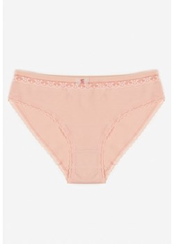 Różowe Bawełniane Majtki Typu Figi z Koronką i Kokardą Zeteria - id: 401893 - marki born2be - 187294835 Różowe Bawełniane Majtki Typu Figi z Koronką i Kokardą Zeteria ze sklepu born2be.pl w kategorii Majtki damskie - zdjęcie 187294835
