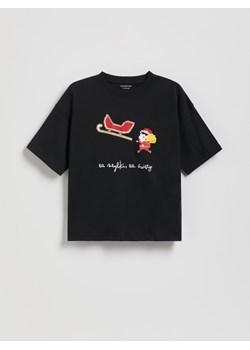 Reserved - Świąteczny t-shirt - ciemnoszary ze sklepu Reserved w kategorii T-shirty chłopięce - zdjęcie 187295586