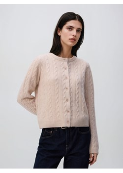 Reserved - Wełniany kardigan - beżowy - id: 066GS-08M - marki Reserved - 187295618 Reserved - Wełniany kardigan - beżowy ze sklepu Reserved w kategorii Swetry damskie - zdjęcie 187295618