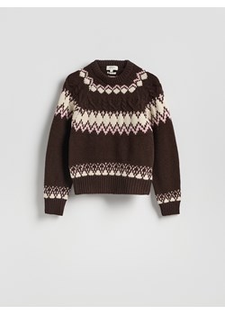 Reserved - Wzorzysty sweter - wielobarwny - id: 183HW-MLC - marki Reserved - 187295699 Reserved - Wzorzysty sweter - wielobarwny ze sklepu Reserved w kategorii Swetry damskie - zdjęcie 187295699