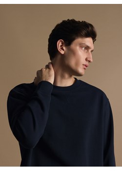 Reserved - Bawełniana bluza oversize - granatowy - id: 373BK-59X - marki Reserved - 187295845 Reserved - Bawełniana bluza oversize - granatowy ze sklepu Reserved w kategorii Bluzy męskie - zdjęcie 187295845