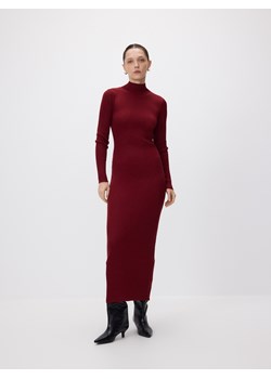 Reserved - Dzianinowa sukienka z wycięciem - burgundowy - id: 536DV-53X - marki Reserved - 187296068 Reserved - Dzianinowa sukienka z wycięciem - burgundowy ze sklepu Reserved w kategorii Sukienki - zdjęcie 187296068