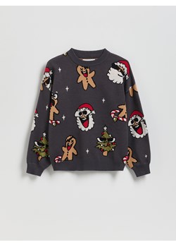 Reserved - Sweter z wiskozą - ciemnoszary - id: 652FH-90X - marki Reserved - 187296179 Reserved - Sweter z wiskozą - ciemnoszary ze sklepu Reserved w kategorii Bluzy chłopięce - zdjęcie 187296179