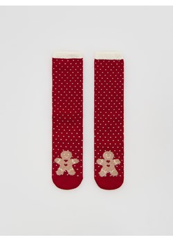 Reserved - Skarpetki ze świątecznym motywem - czerwony ze sklepu Reserved w kategorii Skarpetki damskie - zdjęcie 187296199