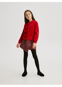 Reserved - Kardigan z ozdobnymi guzikami - czerwony - id: 822FH-33X - marki Reserved - 187296405 Reserved - Kardigan z ozdobnymi guzikami - czerwony ze sklepu Reserved w kategorii Swetry dziewczęce - zdjęcie 187296405