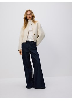 Reserved - Kurtka handmade z wełną - kremowy - id: WM890-02M - marki Reserved - 187296708 Reserved - Kurtka handmade z wełną - kremowy ze sklepu Reserved w kategorii Kurtki damskie - zdjęcie 187296708