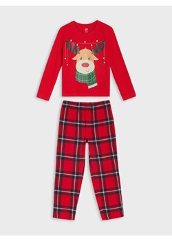 Sinsay - Piżama z flanelowymi spodniami w kratę - czerwony - id: 048DP-33X - marki Sinsay - 187297176 Sinsay - Piżama z flanelowymi spodniami w kratę - czerwony ze sklepu Sinsay w kategorii Piżamy dziecięce - zdjęcie 187297176