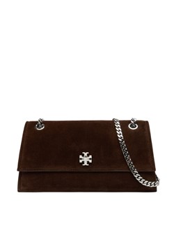 Torebka Tory Burch Kira Turnlock Suede Shouldr Bag 169176 Brązowy - id: 0197865406730 - marki Tory Burch - 187297298 Torebka Tory Burch Kira Turnlock Suede Shouldr Bag 169176 Brązowy ze sklepu eobuwie.pl w kategorii Kopertówki - zdjęcie 187297298