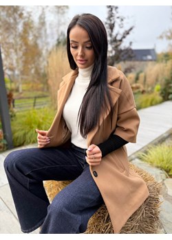 Brązowy Płaszcz ze Ściągaczem - id: 23064549 - marki Modnakiecka.pl - 187297476 Brązowy Płaszcz ze Ściągaczem ze sklepu ModnaKiecka.pl w kategorii Płaszcze damskie - zdjęcie 187297476