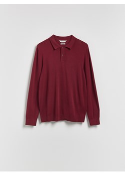 Reserved - Wiskozowy sweter polo - bordowy - id: 019FR-83X - marki Reserved - 187297819 Reserved - Wiskozowy sweter polo - bordowy ze sklepu Reserved w kategorii Swetry męskie - zdjęcie 187297819