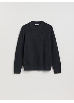 Reserved - Strukturalny sweter z domieszką wełny - niebieski - id: 100FR-57M - marki Reserved - 187297845 Reserved - Strukturalny sweter z domieszką wełny - niebieski ze sklepu Reserved w kategorii Swetry męskie - zdjęcie 187297845