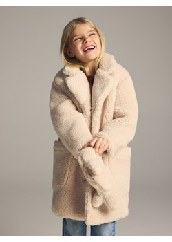 Reserved - Płaszcz z rękawiczkami - beżowy - id: 255EX-08X - marki Reserved - 187297895 Reserved - Płaszcz z rękawiczkami - beżowy ze sklepu Reserved w kategorii Kurtki dziewczęce - zdjęcie 187297895