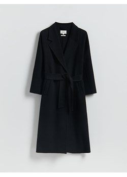 Reserved - Płaszcz handmade z wełną - czarny - id: 479GX-99X - marki Reserved - 187297987 Reserved - Płaszcz handmade z wełną - czarny ze sklepu Reserved w kategorii Płaszcze damskie - zdjęcie 187297987