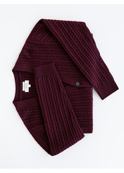 Reserved - Wełniany kardigan - bordowy - id: 480GQ-83X - marki Reserved - 187297995 Reserved - Wełniany kardigan - bordowy ze sklepu Reserved w kategorii Swetry męskie - zdjęcie 187297995