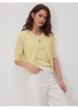 Reserved - Sweter z dzianinowym topem - jasnożółty - id: 847EV-10X - marki Reserved - 187298157 Reserved - Sweter z dzianinowym topem - jasnożółty ze sklepu Reserved w kategorii Swetry damskie - zdjęcie 187298157