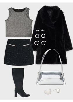 Sinsay - Pierścionki z błyszczącym wykończeniem 2 pack - srebrny ze sklepu Sinsay w kategorii Pierścionki - zdjęcie 187298389