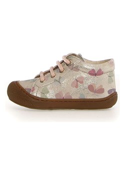 Naturino Skórzane buty "Cocoon" w kolorze srebrnym ze wzorem do nauki chodzenia ze sklepu Limango Polska w kategorii Buciki niemowlęce - zdjęcie 187299806