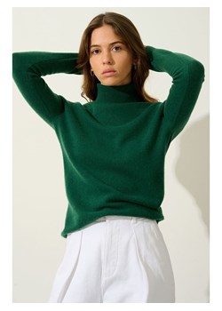 AUTHENTIC CASHMERE Kaszmirowy golf &quot;Bise&quot; w kolorze ciemnozielonym ze sklepu Limango Polska w kategorii Swetry damskie - zdjęcie 187299888