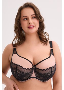 Biustonosz półusztywniany Gaia 1308M Amara Maxi czarno-różowy - id: 39570 - marki Gaia - 187300918 Biustonosz półusztywniany Gaia 1308M Amara Maxi czarno-różowy ze sklepu kontri.pl w kategorii Biustonosze - zdjęcie 187300918