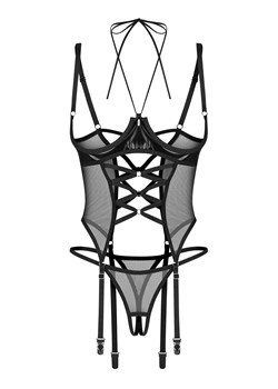 Komplet Obsessive Dominna corset & crotchless thong black - id: 39594 - marki Obsessive - 187300949 Komplet Obsessive Dominna corset & crotchless thong black ze sklepu kontri.pl w kategorii Gorsety - zdjęcie 187300949