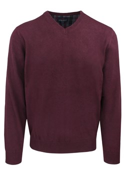 Męski, Bawełniany Sweter w Serek (V-neck) - Adriano Guinari - Bordo, Melanż SWADGaw25WINEMELANGEv - id: 24267 - marki Adriano Guinari - 187301055 Męski, Bawełniany Sweter w Serek (V-neck) - Adriano Guinari - Bordo, Melanż SWADGaw25WINEMELANGEv ze sklepu JegoSzafa.pl w kategorii Swetry męskie - zdjęcie 187301055