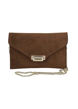 Stylowa kopertówka zamszowa Barberinis - Brązowa - id: 3293 - marki Barberini's - 187301075 Stylowa kopertówka zamszowa Barberinis - Brązowa ze sklepu Barberinis w kategorii Listonoszki - zdjęcie 187301075