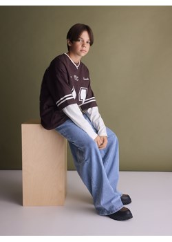 Reserved - Bawełniany longsleeve - ciemnobrązowy - id: 290GS-89X - marki Reserved - 187301499 Reserved - Bawełniany longsleeve - ciemnobrązowy ze sklepu Reserved w kategorii T-shirty chłopięce - zdjęcie 187301499