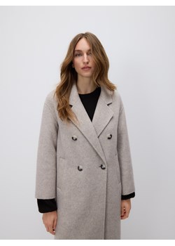 Reserved - Płaszcz handmade z wełną - kremowy - id: VZ739-02M - marki Reserved - 187301556 Reserved - Płaszcz handmade z wełną - kremowy ze sklepu Reserved w kategorii Płaszcze damskie - zdjęcie 187301556