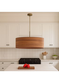 Nowoczesny żyrandol wiszący do kuchni z abażurem SINTRA ECO fi - 50 cm - kolor kasztanowy - id: 5926 - marki Ciekot Partners Sp. Z O. O. - 187301605 Nowoczesny żyrandol wiszący do kuchni z abażurem SINTRA ECO fi - 50 cm - kolor kasztanowy ze sklepu Lysne w kategorii Lampy wiszące - zdjęcie 187301605