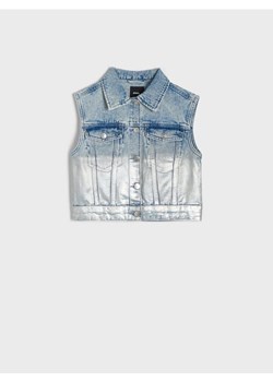 Sinsay - Kamizelka jeansowa - niebieski - id: 519AS-50J - marki Sinsay - 187301708 Sinsay - Kamizelka jeansowa - niebieski ze sklepu Sinsay w kategorii Kamizelki damskie - zdjęcie 187301708
