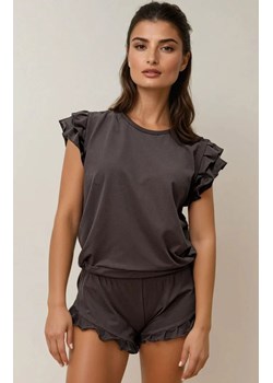 Czekoladowa krótka piżama damska Lulu 2, Kolor czekoladowy, Rozmiar XS, DKaren ze sklepu Primodo w kategorii Piżamy damskie - zdjęcie 187302135