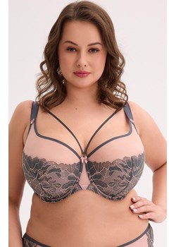 Gaia biustonosz półusztywninany semi-soft Priya 1318 Maxi, Kolor grafitowo-różowy, Rozmiar 105D, Gaia ze sklepu Primodo w kategorii Biustonosze - zdjęcie 187302146