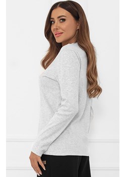 Bawełniana bluzka damska z długim rękawem jasny melanż Gordo, Kolor jasny melanż, Rozmiar S, Italian Fashion ze sklepu Primodo w kategorii Bluzki damskie - zdjęcie 187302175