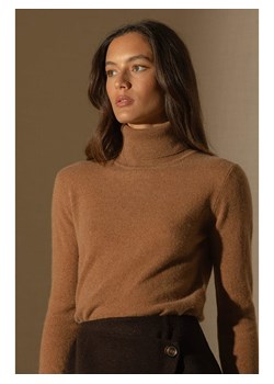 Perfect Cashmere Kaszmirowy golf &quot;Ashley&quot; w kolorze karmelowym ze sklepu Limango Polska w kategorii Swetry damskie - zdjęcie 187302265