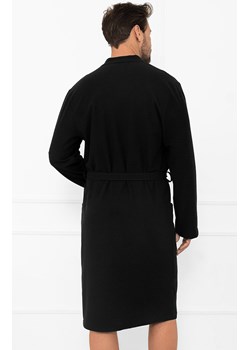 Czarny szlafrok męski na długi rękaw Bono, Kolor czarny, Rozmiar M, Italian Fashion ze sklepu Intymna w kategorii Szlafroki męskie - zdjęcie 187302538