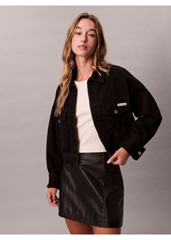 Calvin Klein Jeans Damska kurtka dżinsowa Kobiety Bawełna czarny jednolity ze sklepu vangraaf w kategorii Kurtki damskie - zdjęcie 187303616
