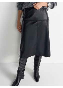 Rich & Royal Damska spódnica ze sztucznej skóry Kobiety Sztuczna skóra czarny jednolity ze sklepu vangraaf w kategorii Spódnice - zdjęcie 187303617