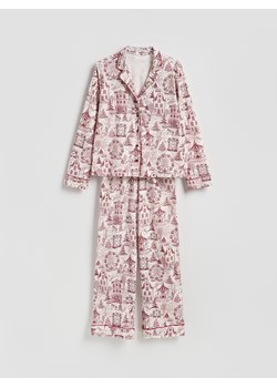 Reserved - Wzorzysta piżama dwuczęściowa - jasnoszary - id: 961EX-09X - marki Reserved - 187303729 Reserved - Wzorzysta piżama dwuczęściowa - jasnoszary ze sklepu Reserved w kategorii Piżamy damskie - zdjęcie 187303729