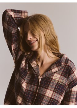 Reserved - Flanelowa piżama w kratkę - granatowy ze sklepu Reserved w kategorii Piżamy damskie - zdjęcie 187304289