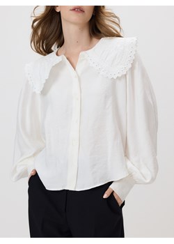 Reserved - Koszula z dekoracyjnym kołnierzem - złamana biel - id: 076IC-01X - marki Reserved - 187304319 Reserved - Koszula z dekoracyjnym kołnierzem - złamana biel ze sklepu Reserved w kategorii Koszule damskie - zdjęcie 187304319