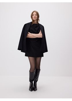 Reserved - Sukienka mini z drapowaniem - czarny - id: 191HU-99X - marki Reserved - 187304418 Reserved - Sukienka mini z drapowaniem - czarny ze sklepu Reserved w kategorii Sukienki - zdjęcie 187304418