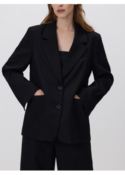 Reserved - Marynarka z połyskującą nicią - czarny - id: 279GF-99X - marki Reserved - 187304508 Reserved - Marynarka z połyskującą nicią - czarny ze sklepu Reserved w kategorii Kurtki damskie - zdjęcie 187304508