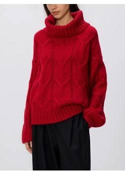 Reserved - Golf z domieszką wełny - czerwony - id: 399HI-33X - marki Reserved - 187304548 Reserved - Golf z domieszką wełny - czerwony ze sklepu Reserved w kategorii Swetry damskie - zdjęcie 187304548