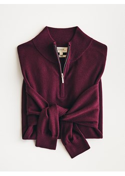 Reserved - Rozpinany sweter z wełny merino - bordowy ze sklepu Reserved w kategorii Swetry męskie - zdjęcie 187304577