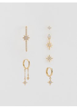 Reserved - Pozłacane kolczyki z cyrkoniami - złoty ze sklepu Reserved w kategorii Kolczyki - zdjęcie 187304666