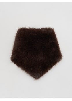 Reserved - Szalik ze sztucznego futerka - ciemnobrązowy ze sklepu Reserved w kategorii Szaliki i chusty damskie - zdjęcie 187304675